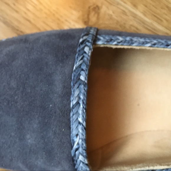 STUART WEITZMAN Suede Slip-on Blue Shoes with Metal detail in size 8.5 - Picture 8 of 9